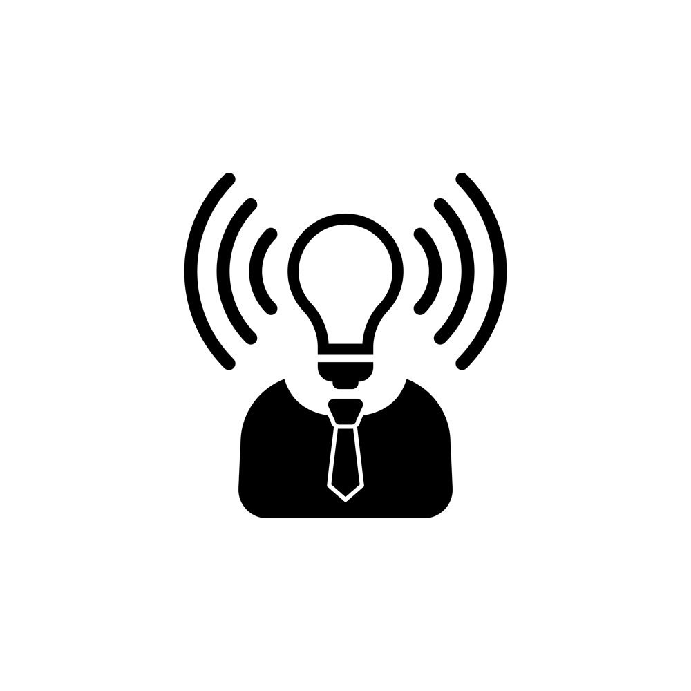 Image of an icon showing how publishing content raises brand awareness.